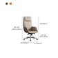 Modern Armless Office Chair Leather Tilt Mechanism No Distressing Desk Chair
