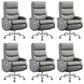 Modern Armless Office Chair Leather No Distressing Ergonomic Desk Chair