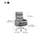 Modern Armless Office Chair Leather No Distressing Ergonomic Desk Chair