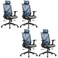 Removable Arms Chair Modern No Distressing Ergonomic Desk Chair Blue 4 Piece Set Clearhalo 'furn' 'furn_office_chair' 'Furniture' 'Office Chairs' 'Office Furniture' 'office_chair' 7171408