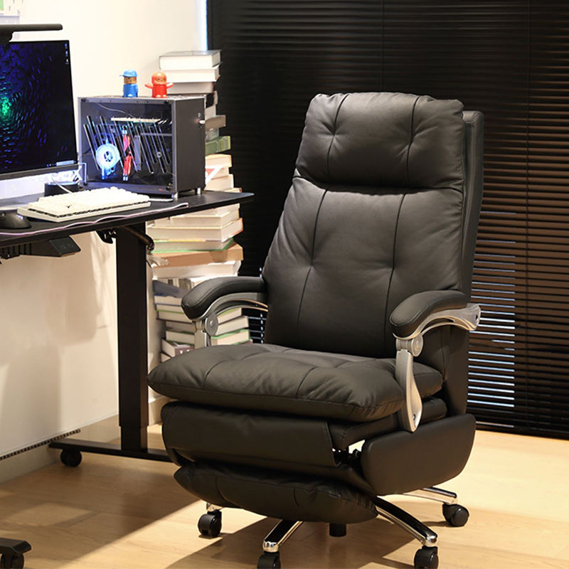Armas extraíbles Silla de oficina Mecanismo de inclinación de cuero sin angustia silla de escritorio ergonómico