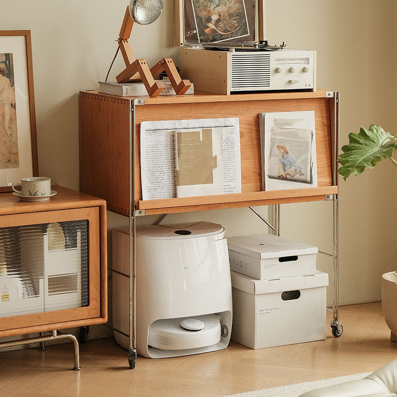 Contemporary Solid Wood Bookcase Closed Back Bookshelf with Cabinets Clearhalo 'Bookcases' 'furn' 'furn_bookcases' 'Furniture' 'Office Furniture' 7171530