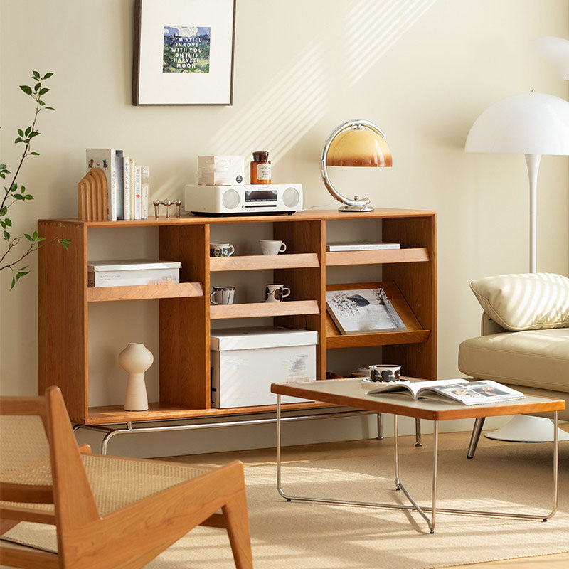 Libreria orizzontale aperta contemporanea libreria in legno solido per ufficio