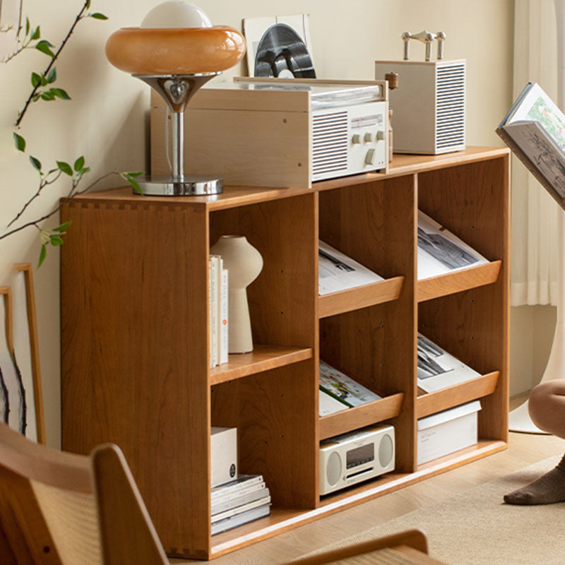 Libreria orizzontale aperta contemporanea libreria in legno solido per ufficio