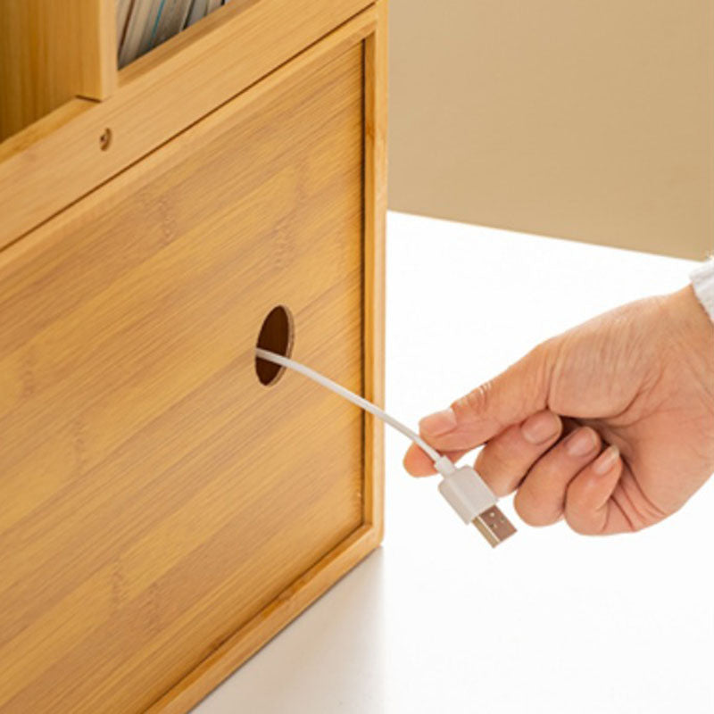 Zeitgenössischer offener Rückenhorizontales Bücherregal Bamboo -Buchhandel für Büro