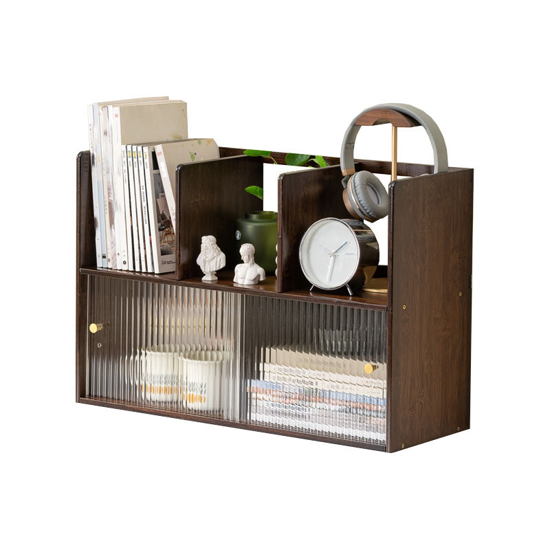 Zeitgenössischer offener Rückenhorizontales Bücherregal Bamboo -Buchhandel für Büro