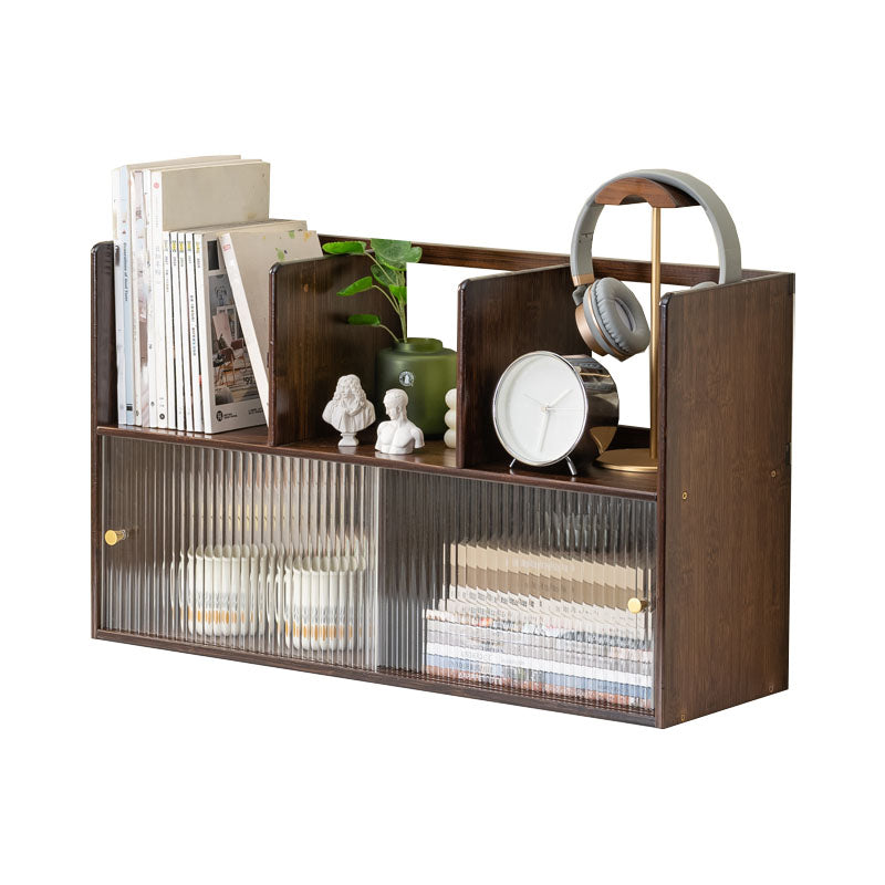 Zeitgenössischer offener Rückenhorizontales Bücherregal Bamboo -Buchhandel für Büro