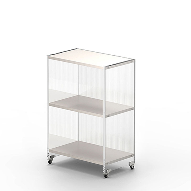 Closed Back Vertical Bookshelf Modern Style Acrylic Bookcase for Office 20"L x 12"W x 29"H Clearhalo 'Bookcases' 'furn' 'furn_bookcases' 'Furniture' 'Office Furniture' 7171574
