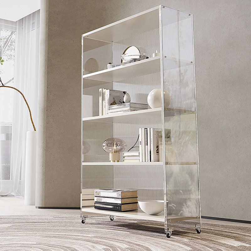 Closed Back Vertical Bookshelf Modern Style Acrylic Bookcase for Office Clearhalo 'Bookcases' 'furn' 'furn_bookcases' 'Furniture' 'Office Furniture' 7171579