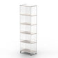 Closed Back Vertical Bookshelf Modern Style Acrylic Bookcase for Office 20"L x 12"W x 67"H Clearhalo 'Bookcases' 'furn' 'furn_bookcases' 'Furniture' 'Office Furniture' 7171580