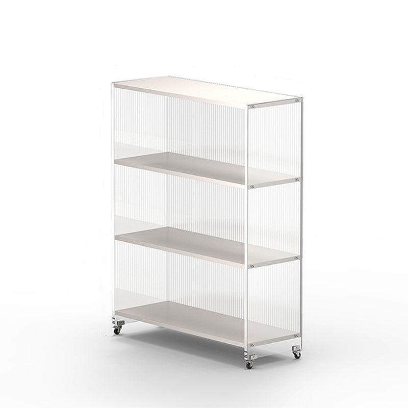 Closed Back Vertical Bookshelf Modern Style Acrylic Bookcase for Office 28"L x 12"W x 42"H Clearhalo 'Bookcases' 'furn' 'furn_bookcases' 'Furniture' 'Office Furniture' 7171583