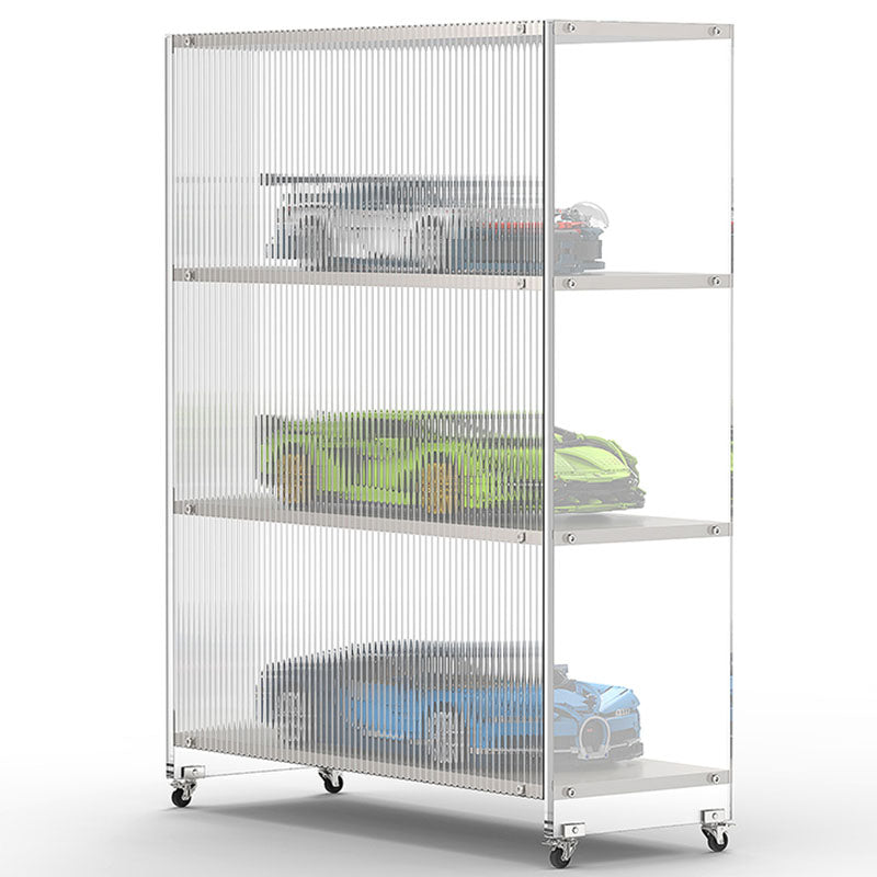 Closed Back Vertical Bookshelf Modern Style Acrylic Bookcase for Office Clearhalo 'Bookcases' 'furn' 'furn_bookcases' 'Furniture' 'Office Furniture' 7171586