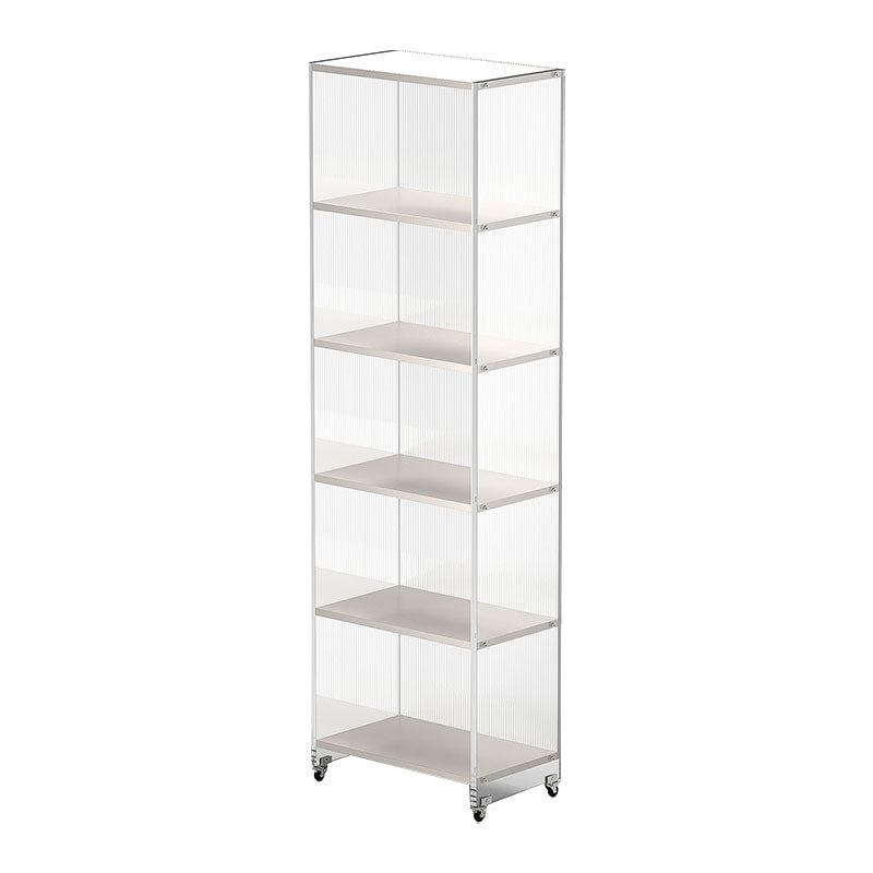 Closed Back Vertical Bookshelf Modern Style Acrylic Bookcase for Office Clearhalo 'Bookcases' 'furn' 'furn_bookcases' 'Furniture' 'Office Furniture' 7171591