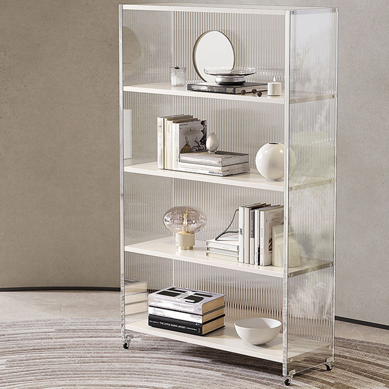 Closed Back Vertical Bookshelf Modern Style Acrylic Bookcase for Office Clearhalo 'Bookcases' 'furn' 'furn_bookcases' 'Furniture' 'Office Furniture' 7171594