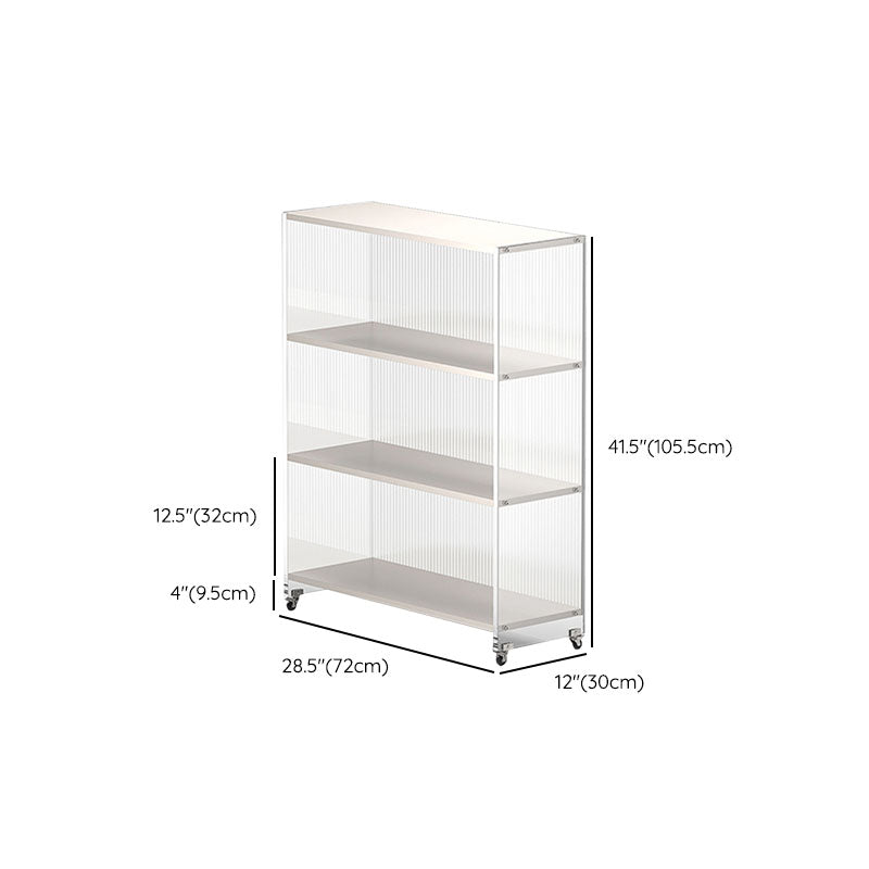 Closed Back Vertical Bookshelf Modern Style Acrylic Bookcase for Office Clearhalo 'Bookcases' 'furn' 'furn_bookcases' 'Furniture' 'Office Furniture' 7171596