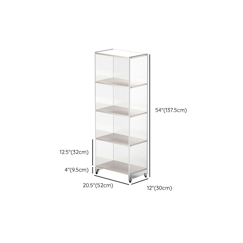Closed Back Vertical Bookshelf Modern Style Acrylic Bookcase for Office Clearhalo 'Bookcases' 'furn' 'furn_bookcases' 'Furniture' 'Office Furniture' 7171599