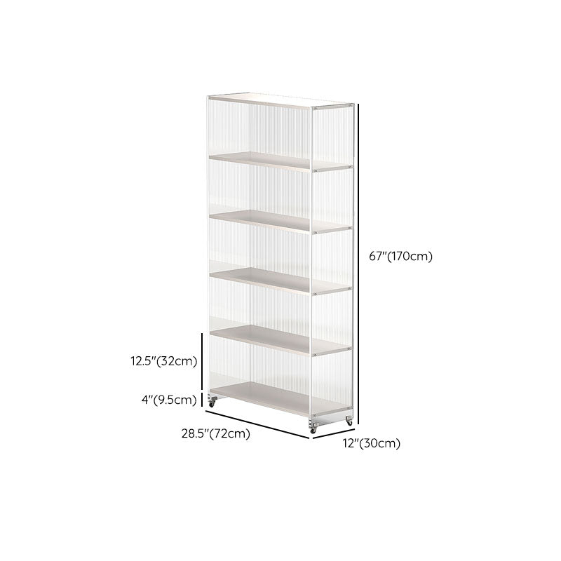 Closed Back Vertical Bookshelf Modern Style Acrylic Bookcase for Office Clearhalo 'Bookcases' 'furn' 'furn_bookcases' 'Furniture' 'Office Furniture' 7171600