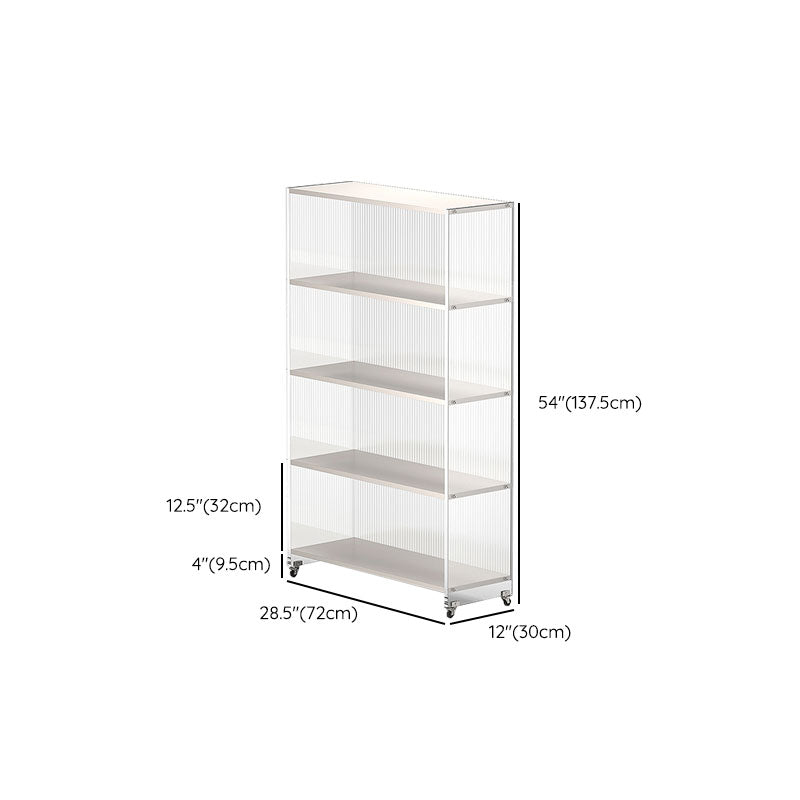 Closed Back Vertical Bookshelf Modern Style Acrylic Bookcase for Office Clearhalo 'Bookcases' 'furn' 'furn_bookcases' 'Furniture' 'Office Furniture' 7171601