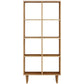Modern Style Open Back Bookshelf Solid Wood Bookcase with Shelves