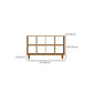 Modern Style Open Back Bookshelf Solid Wood Bookcase with Shelves