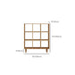 Modern Style Open Back Bookshelf Solid Wood Bookcase with Shelves