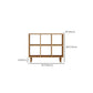 Modern Style Open Back Bookshelf Solid Wood Bookcase with Shelves
