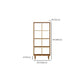Modern Style Open Back Bookshelf Solid Wood Bookcase with Shelves