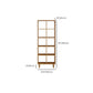 Modern Style Open Back Bookshelf Solid Wood Bookcase with Shelves