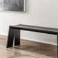 Modern Pine Wood Bench Black Seating Bench with Double Pedestal Clearhalo 'Benches' 'Chairs & Seating' 'furn' 'furn_benches' 'Furniture' 'Living Room Furniture' 7171682