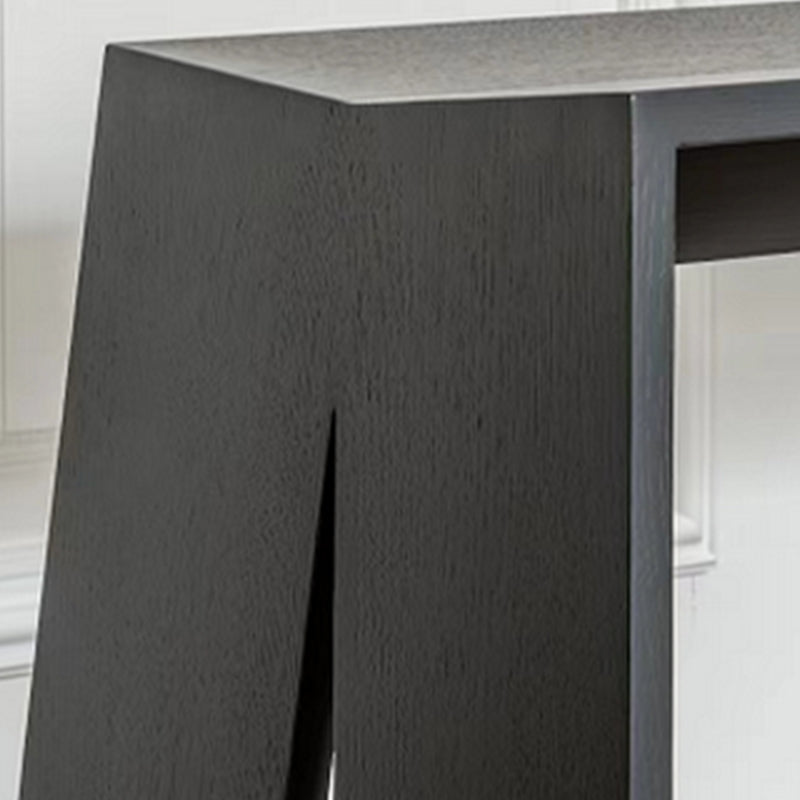 Modern Pine Wood Bench Black Seating Bench with Double Pedestal Clearhalo 'Benches' 'Chairs & Seating' 'furn' 'furn_benches' 'Furniture' 'Living Room Furniture' 7171683