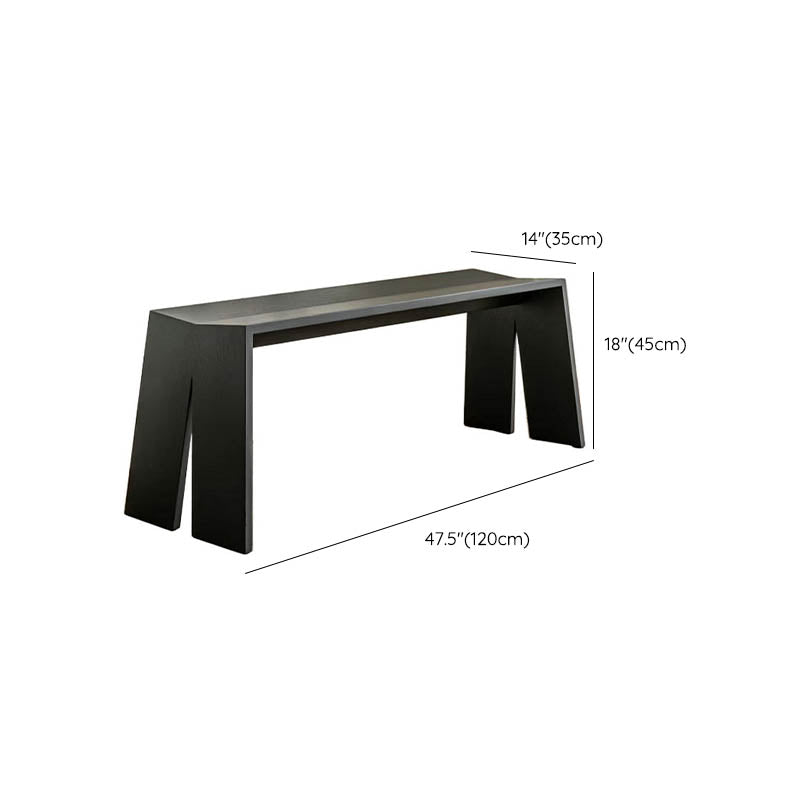 Modern Pine Wood Bench Black Seating Bench with Double Pedestal Clearhalo 'Benches' 'Chairs & Seating' 'furn' 'furn_benches' 'Furniture' 'Living Room Furniture' 7171685