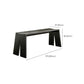 Modern Pine Wood Bench Black Seating Bench with Double Pedestal Clearhalo 'Benches' 'Chairs & Seating' 'furn' 'furn_benches' 'Furniture' 'Living Room Furniture' 7171689