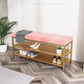 Glam Entryway Cushioned Bench Metal Seating Bench with Shoe Storage Pink Clearhalo 'Benches' 'Chairs & Seating' 'furn' 'furn_benches' 'Furniture' 'Living Room Furniture' 7171711