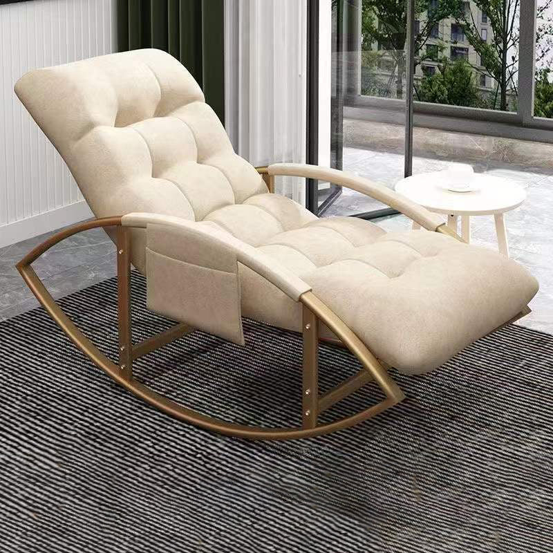 Indoor Single Sofa Rocking Chair Glam Style Rocking Chair with Cushion Clearhalo 'Chairs & Seating' 'furn' 'furn_rocking_chairs' 'Furniture' 'Living Room Furniture' 'Rocking Chairs' 'rocking_chairs' 7171916