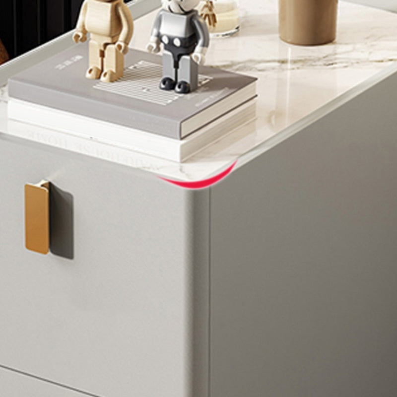 Contemporary Drawer Storage Bedside Cabinet Stone Accent Table Nightstand for Bedroom Clearhalo 'Bedroom Furniture' 'furn' 'furn_night_stand' 'Furniture' 'night_stand' 'Nightstands' 7171938