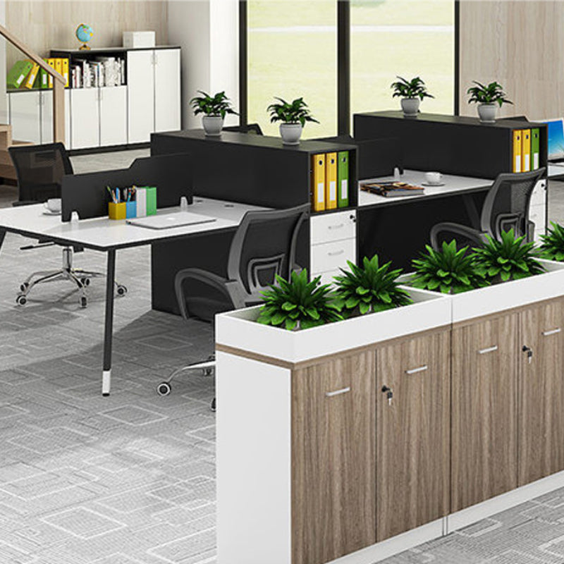 Archivo de madera de archivo lateral moderno con cerradura y almacenamiento