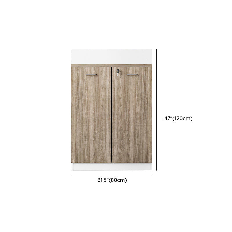 Archivo de madera de archivo lateral moderno con cerradura y almacenamiento