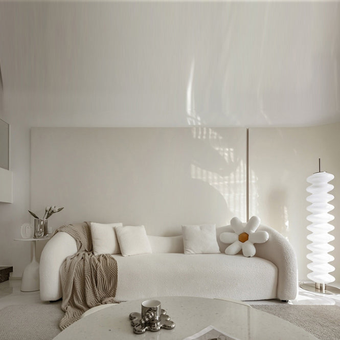 Stationary Sofa Living Room Tuxedo Arm Loveseat with Pillows