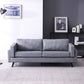 Leather Pillow Back Sofa Square Arm Apartment Seating for Living Room