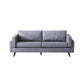 Leather Pillow Back Sofa Square Arm Apartment Seating for Living Room