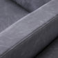 Leather Pillow Back Sofa Square Arm Apartment Seating for Living Room