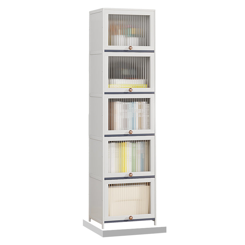 Cabinet di accento bianco contemporaneo, mobile standard rettangolo