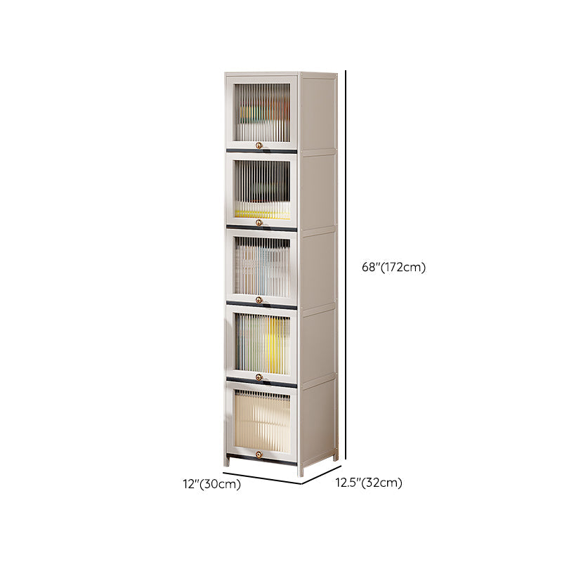 Cabinet di accento bianco contemporaneo, mobile standard rettangolo