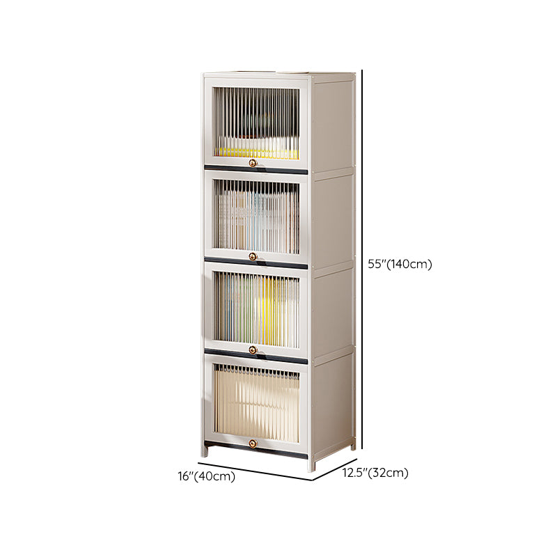 Contemporary White Accent Cabinet, Rectangle Standard Cabinet
