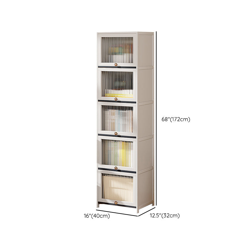 Cabinet di accento bianco contemporaneo, mobile standard rettangolo