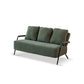 Stationary Settee Square Arm Metal Frame Sofa for Living Room