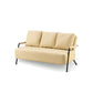 Stationary Settee Square Arm Metal Frame Sofa for Living Room