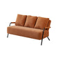 Stationary Settee Square Arm Metal Frame Sofa for Living Room