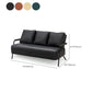 Stationary Settee Square Arm Metal Frame Sofa for Living Room