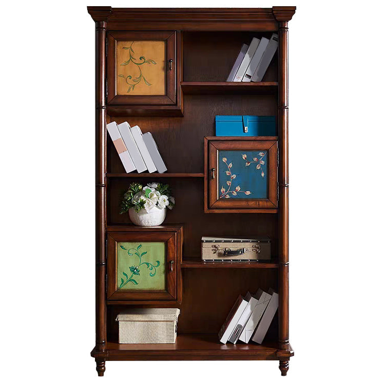 Industrial Brown Lacquered Cabinet 3-Door Cabinets, 70.9" Tall Multi-Color Clearhalo 'Cabinets & Chests' 'cabinets_chests' 'furn' 'furn_cabinets_chests' 'Furniture' 'Living Room Furniture' 7172207